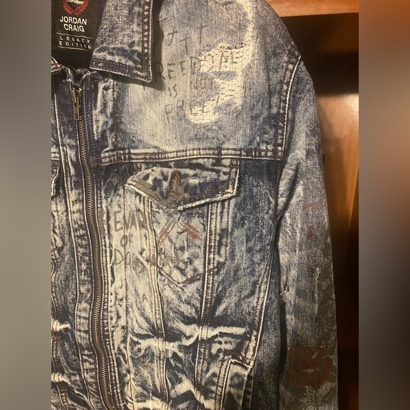 Jordan Craig Legacy Edition Graffiti & Distressed Denim Size Large - Picture 2 of 11